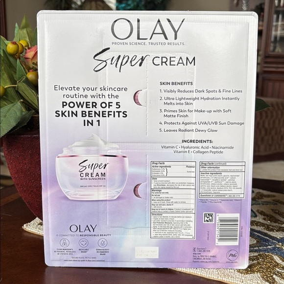 Brand New Olay Super Cream w/ Sunscreen SPF 30 1.7 oz. 2 pk. Moisturizer Hydrate - Picture 10 of 15